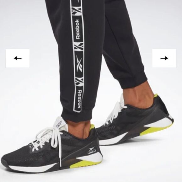 Reebok Men’s Training Essentials Tape Joggers Size: XLarge Color: Black/White - Picture 3 of 6